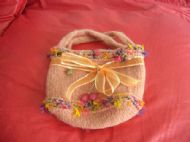 Pink felted bag